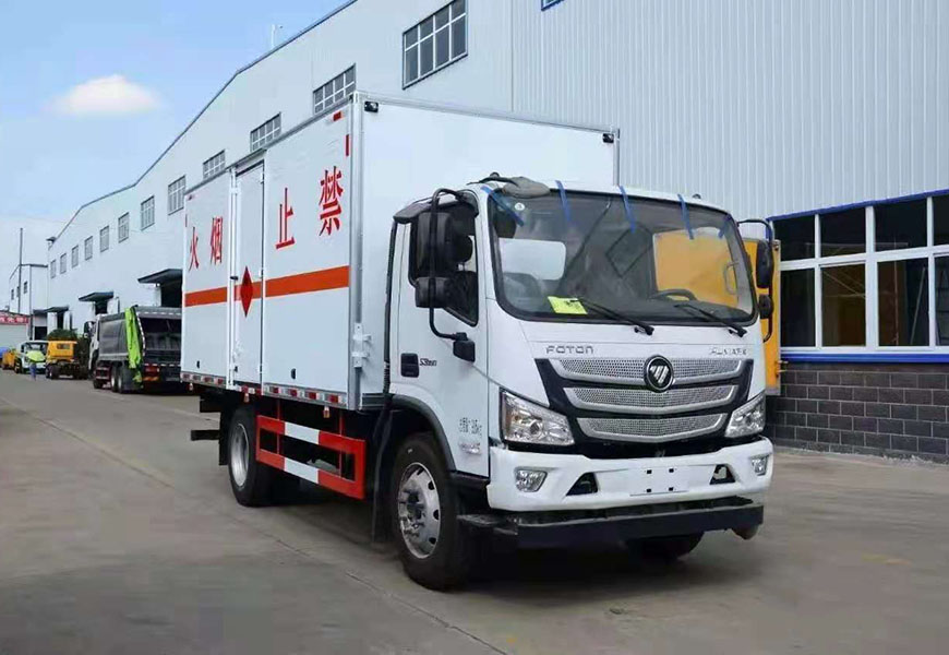 國六福田歐馬可5.15米易燃?xì)怏w廂式運輸車